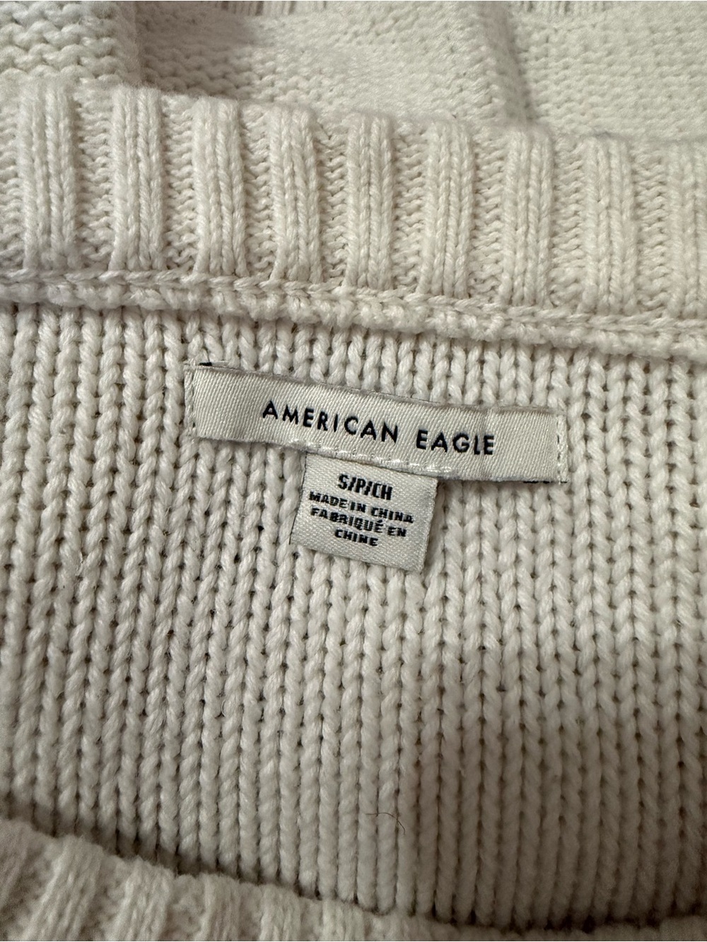 AMERICAN EAGLE Granny Square Crochet Sweater Size S - Picture 6 of 7